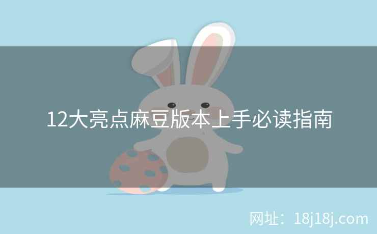 12大亮点麻豆版本上手必读指南